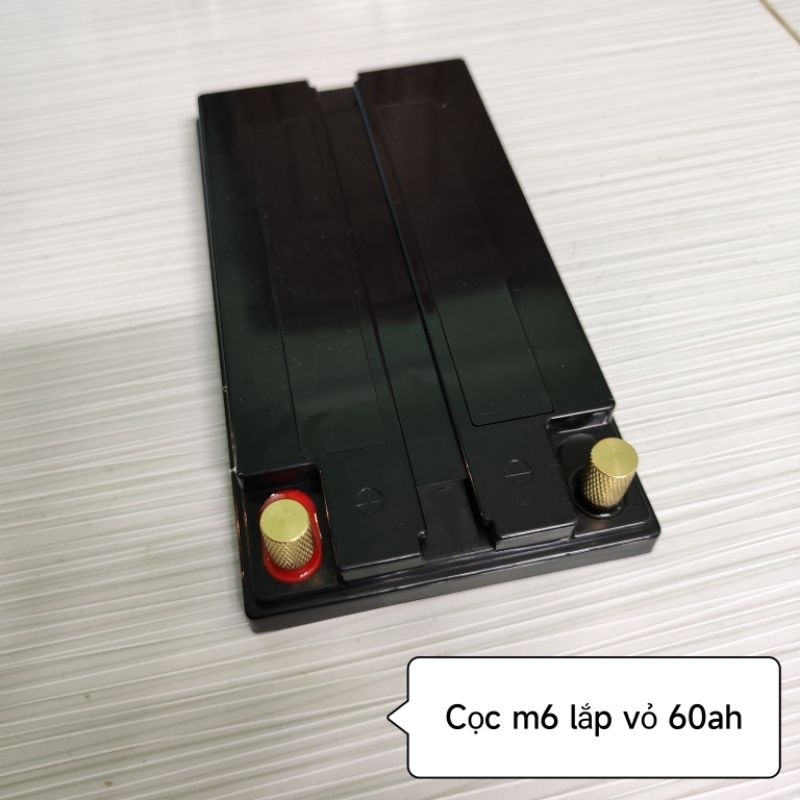 Bộ 2 cọc đồng M5, M6, M8 lắp vỏ acquy (dùng với kẹp cá sấu)