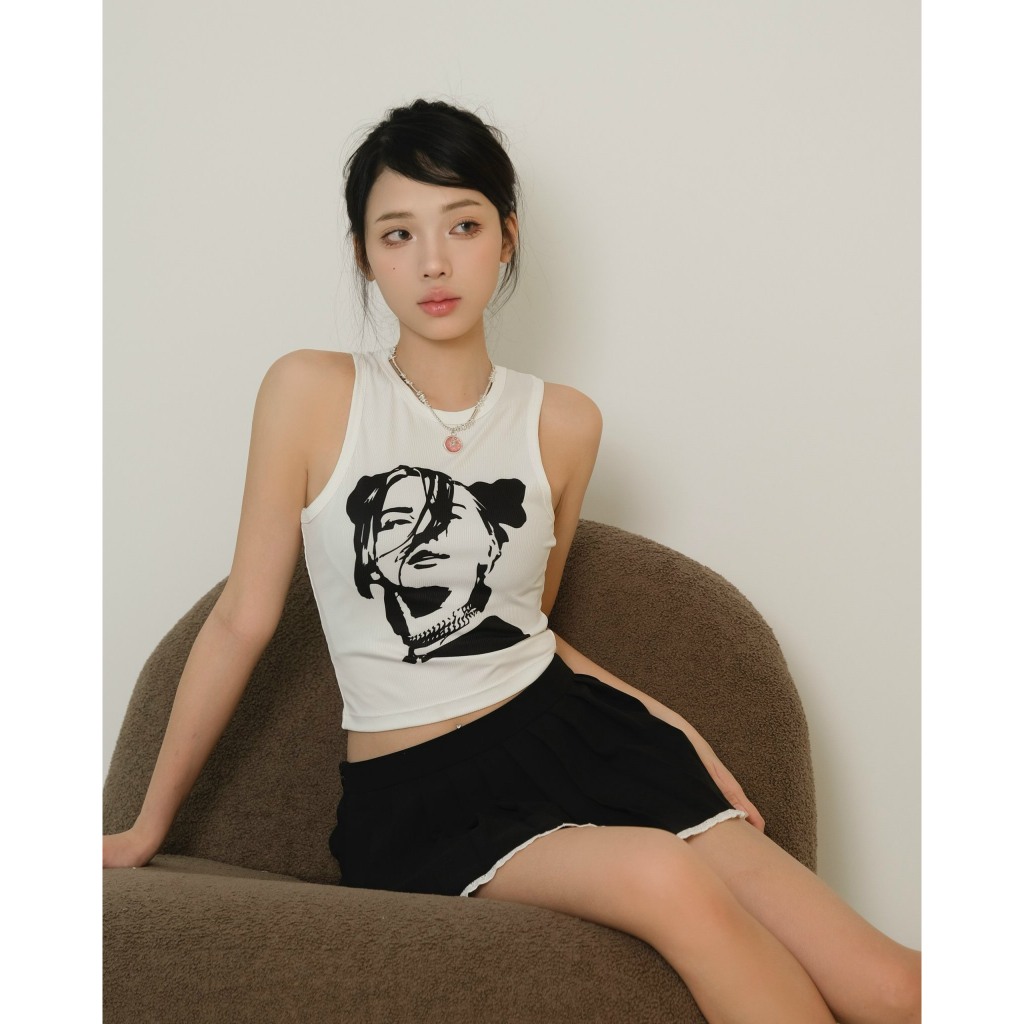 Áo thun croptop ba lỗ MONÁ - BILLIE