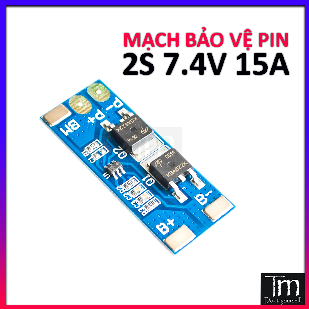 Mạch bảo vệ pin 2s 7.4v 15a