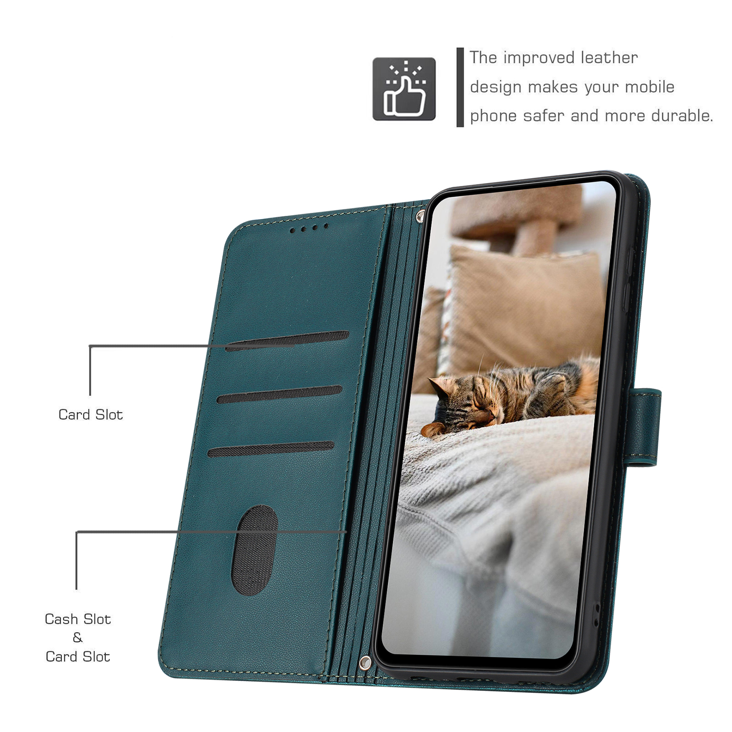 Phone Case for Infinix Hot 50 Pro+ 4G X6880 Hot 50 Pro Plus, Cute Cartoon Cat Flip Wallet PU Leather Book Cover Case Card Slot Design. 