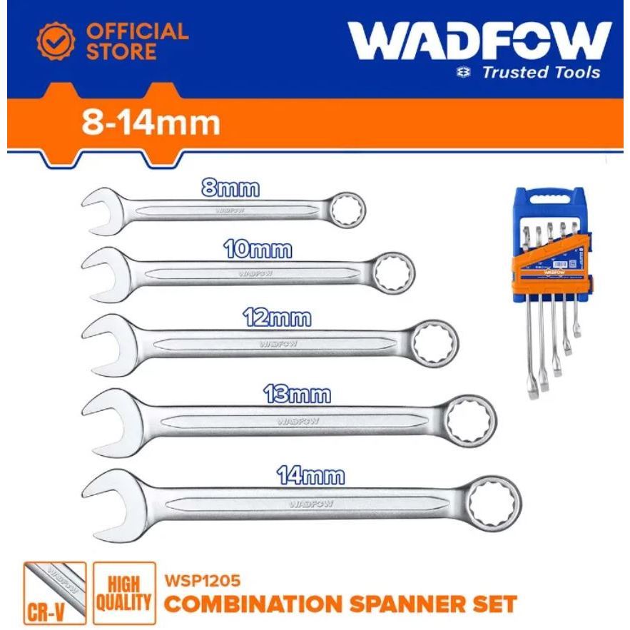 Bộ 5 cờ lê vòng miệng 8-14mm wadfow wsp1205