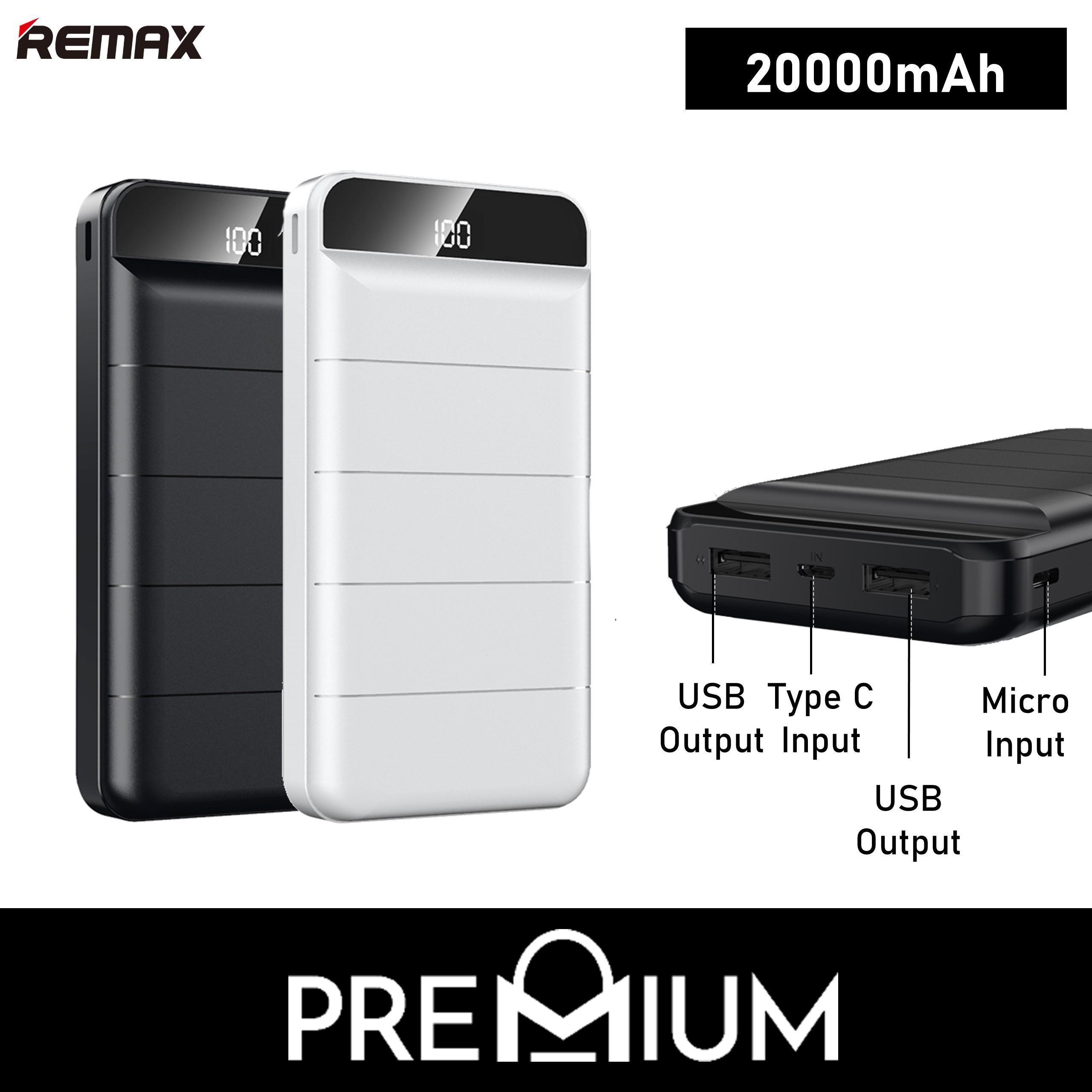 Remax 30000mah Leader Series Powerbank 30000 Mah Power Bank Rpp 141 Portable Charger Compatible With Iphone Samsung Huawei Xiaomi Lazada Singapore