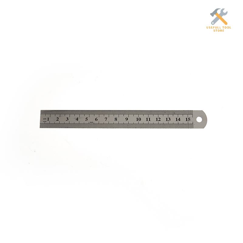 Usefull tool store pingz 15-30cm stainless steel metal straight ruler tool double sided measuring tool