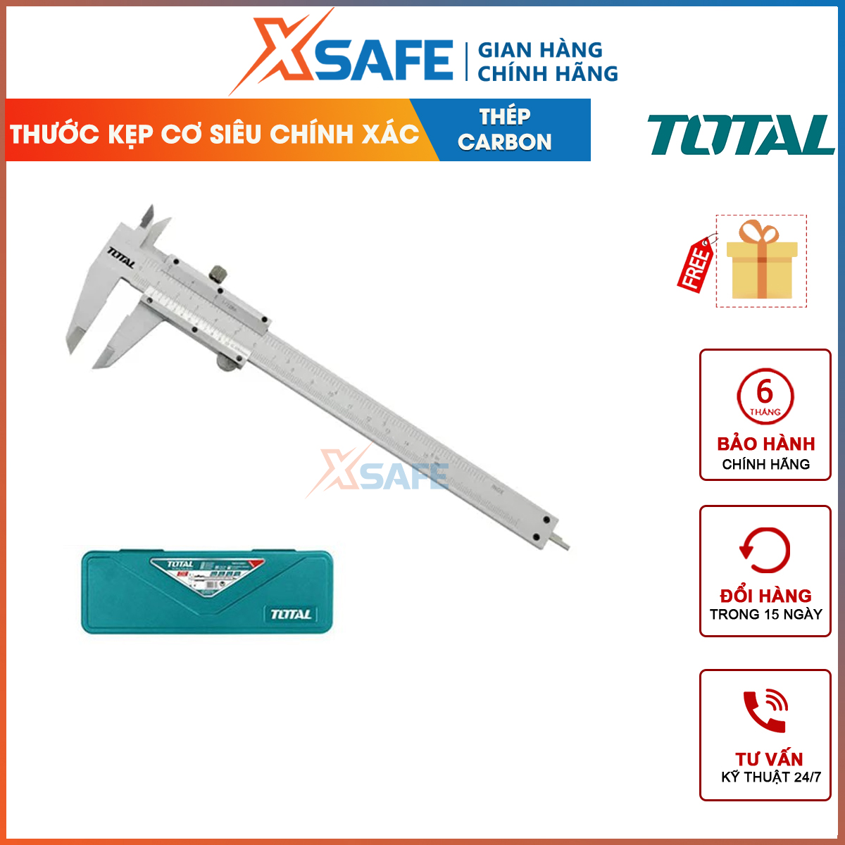 Size clamp body total, ruler clip measuring range 0-150mm or 0-200mm