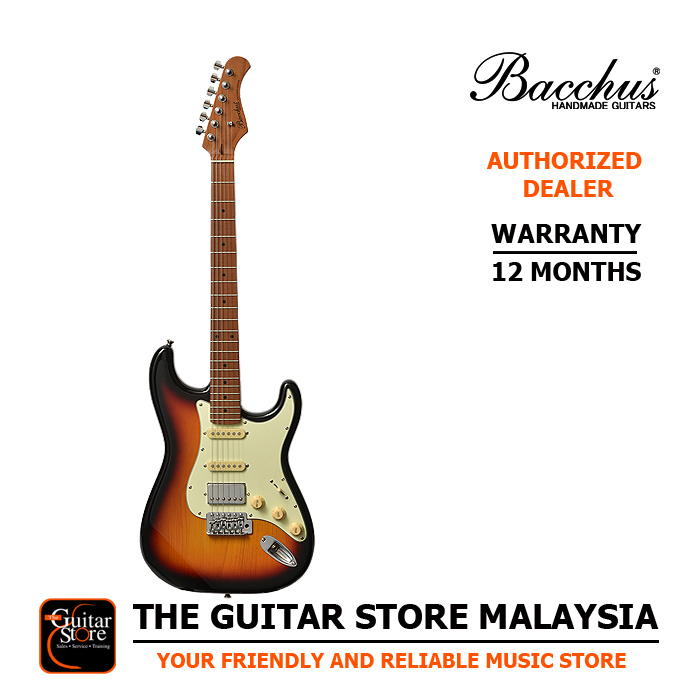 Bacchus BST-2-RSM/M-3TS Electric Guitar Roasted Maple Fretboard 3
