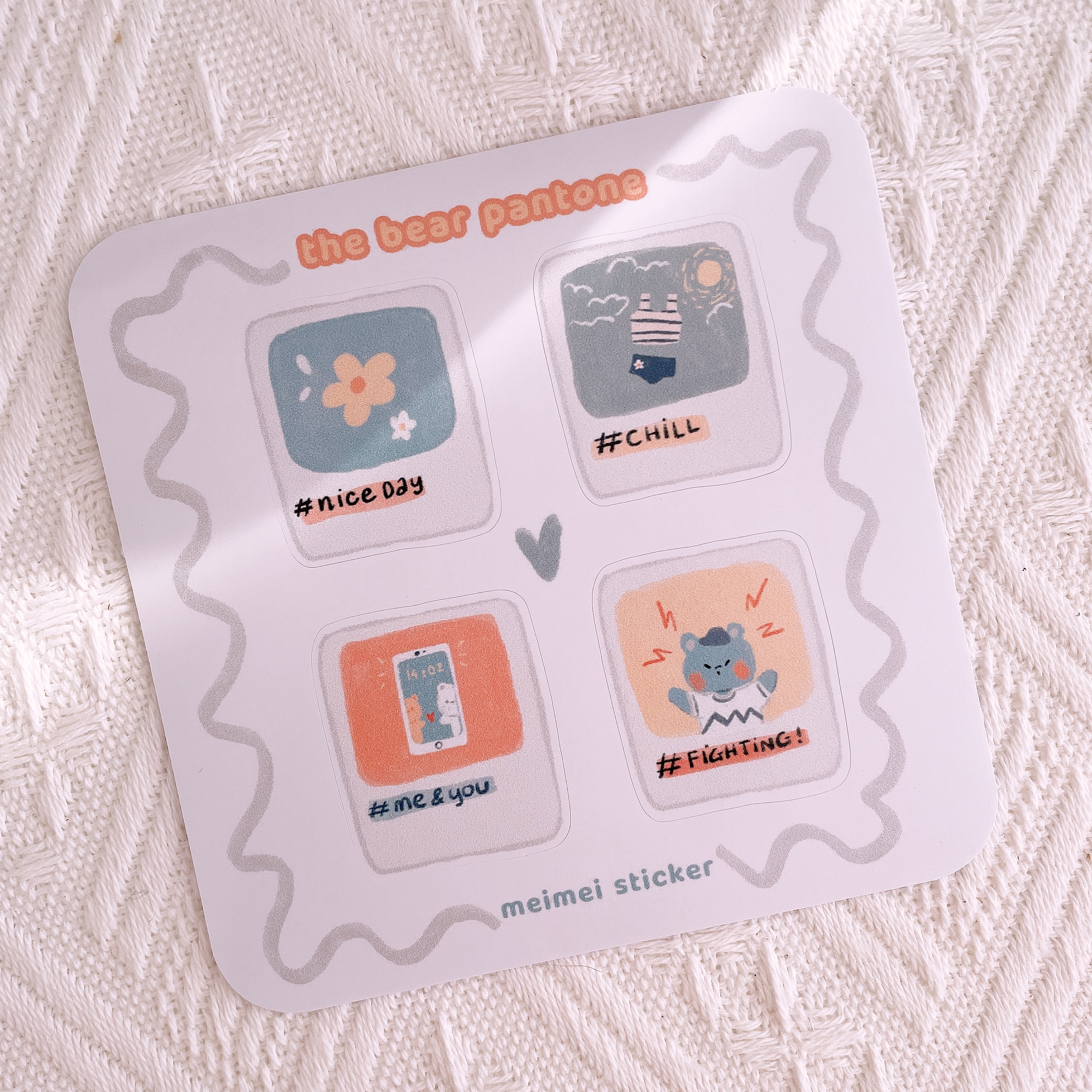 [HCM]Bé Bear - Set Sticker Pantone Mini Cute Tông Pastel