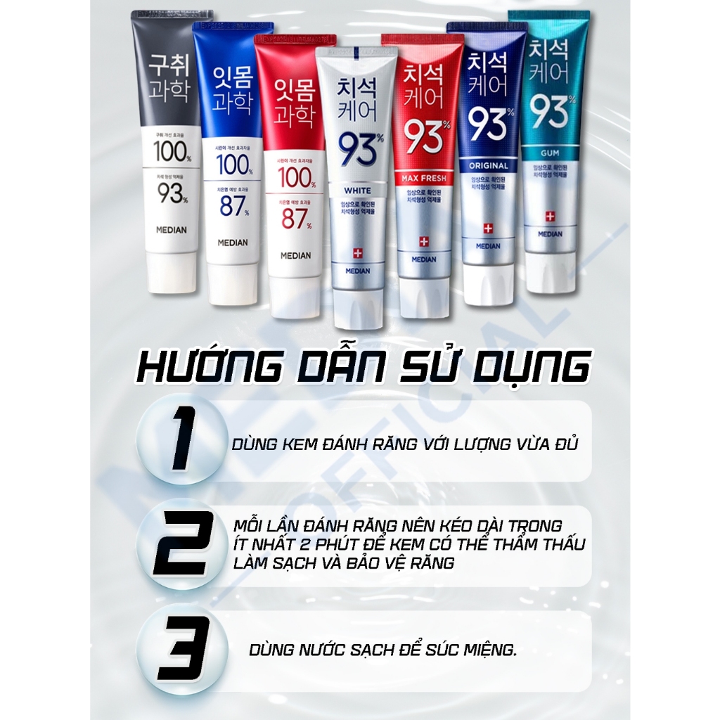 Kem Đánh Trắng Răng Median 93% Tooth-Paste 120g