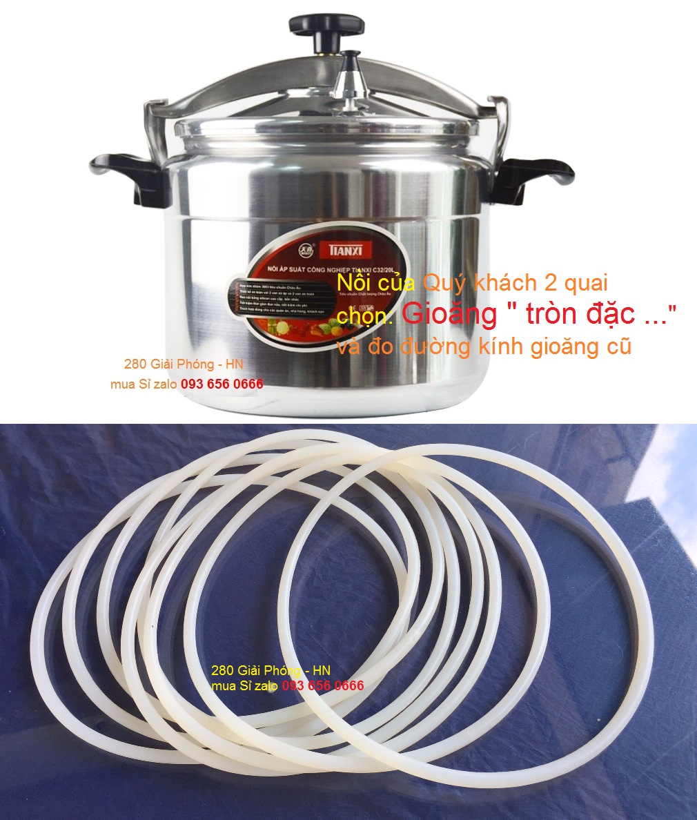 Gioăng nồi áp suất Supor 2 tay cầm (tròn đặc)