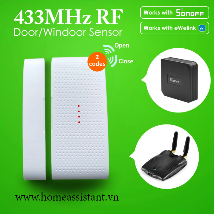 Cảm Biến Báo Động Mở Cửa Phát Sóng RF 433Mhz MA01