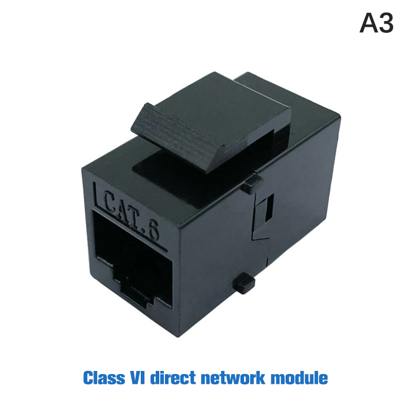 RJ45 Connector CAT6 Straight Through Network Module Information Socket CAT5E Jacks Inline Coupler Cable Adapter Ethernet Keystone Jack