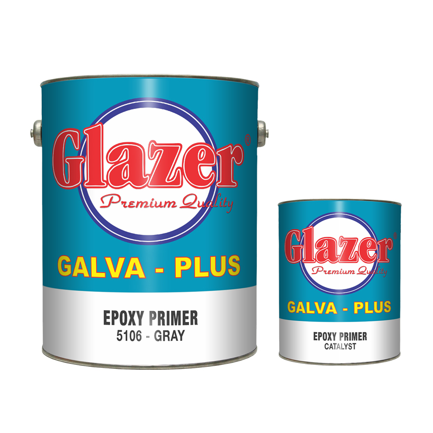 GLAZER GALVEPOXY Epoxy Primer Paint With Catalyst Anti Rust 1L For