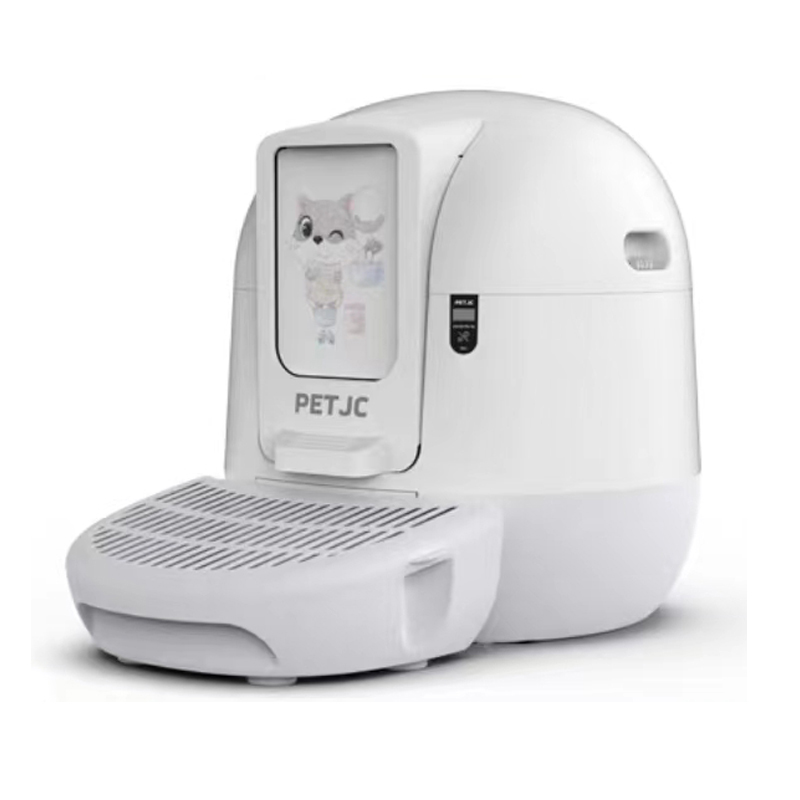 PETJC Automatic Self Cleaning Cat Litter Box Antisand Fully Enclosed