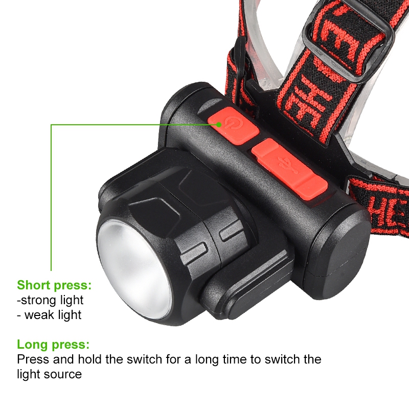 LED Head Light Lamp Head Flashlight Adjustable Waterproof Super Bright Headlight for Camping Jogging Hiking Fishing