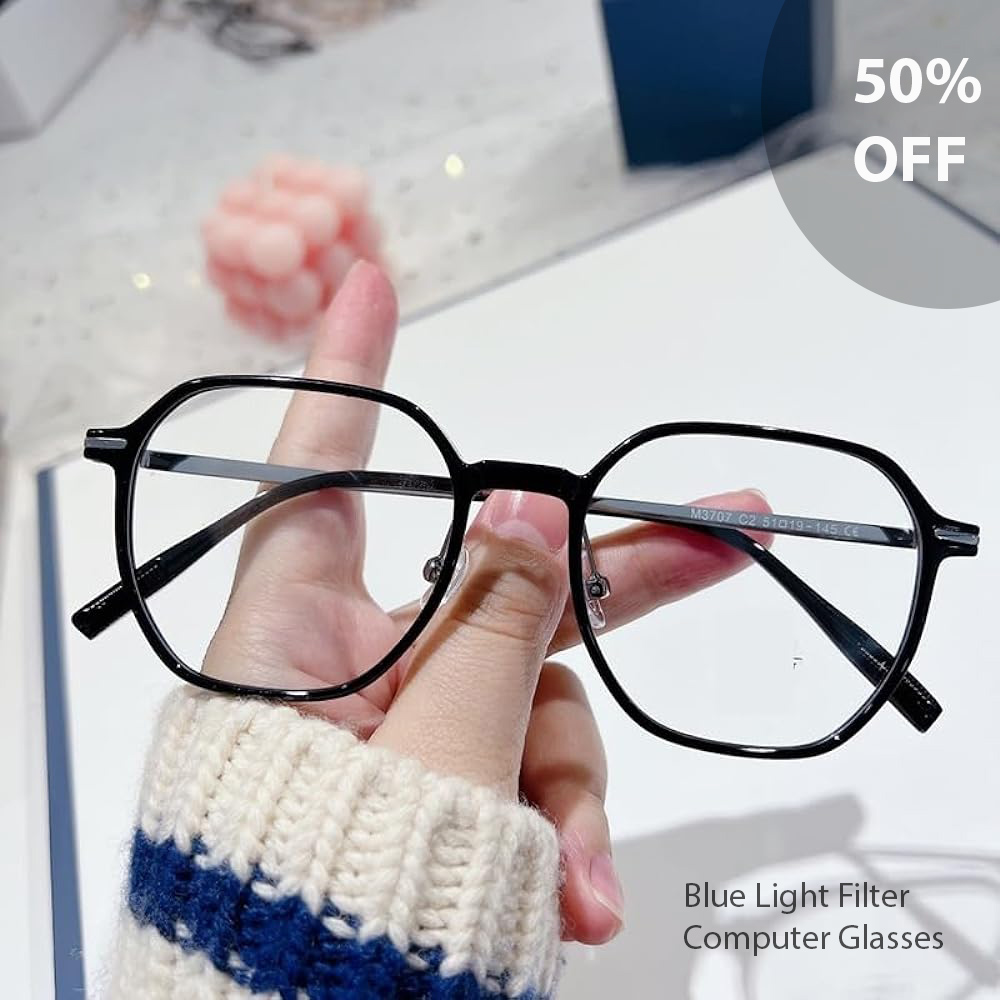 ClearSight Blue Light Filter Glasses – Stylish Round Lenses with