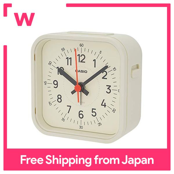 CASIO alarm clock ivory analog travel clock with LED light TQ1699JF Lazada PH