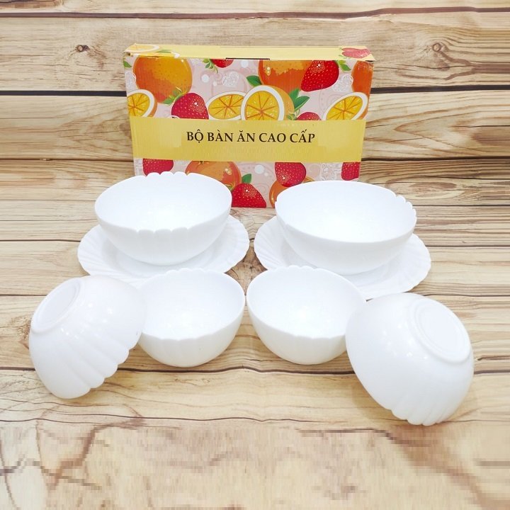 bộ chén tô dĩa sứ trắng - bộ chén tô dĩa sứ