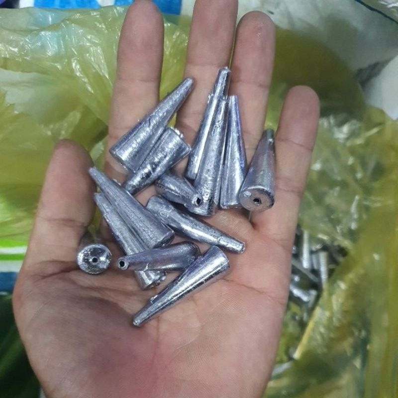 Chì nhọn xuyên tâm size từ 1g-50g