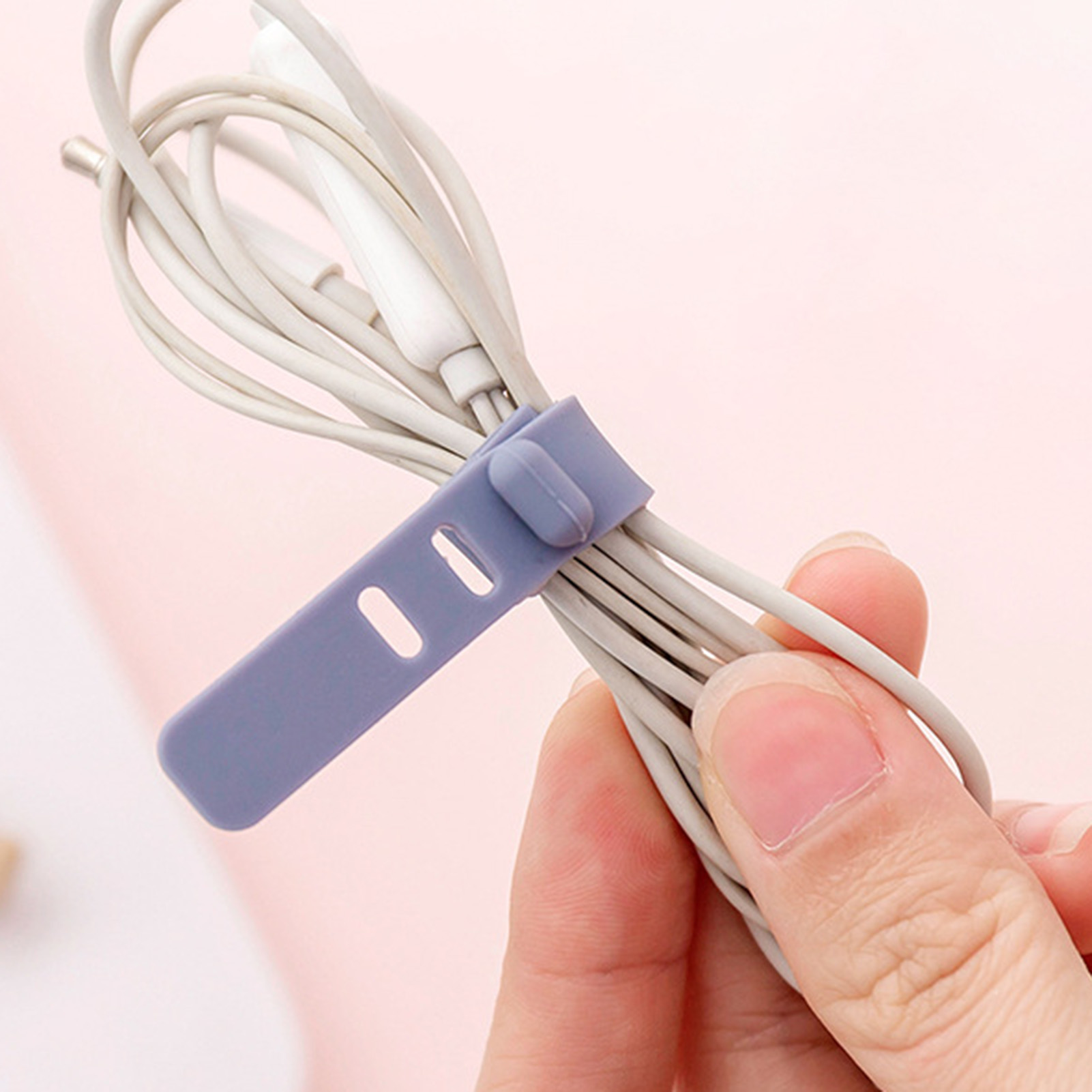 Self-Locking Cable Ties Multi-Purpose Silicone Wire Management Ties for Bundling and Organizing
