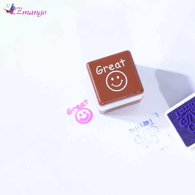 6pcs Self Inking Teacher Stamps School Student Homework Comment Seal Rating Praise Gift