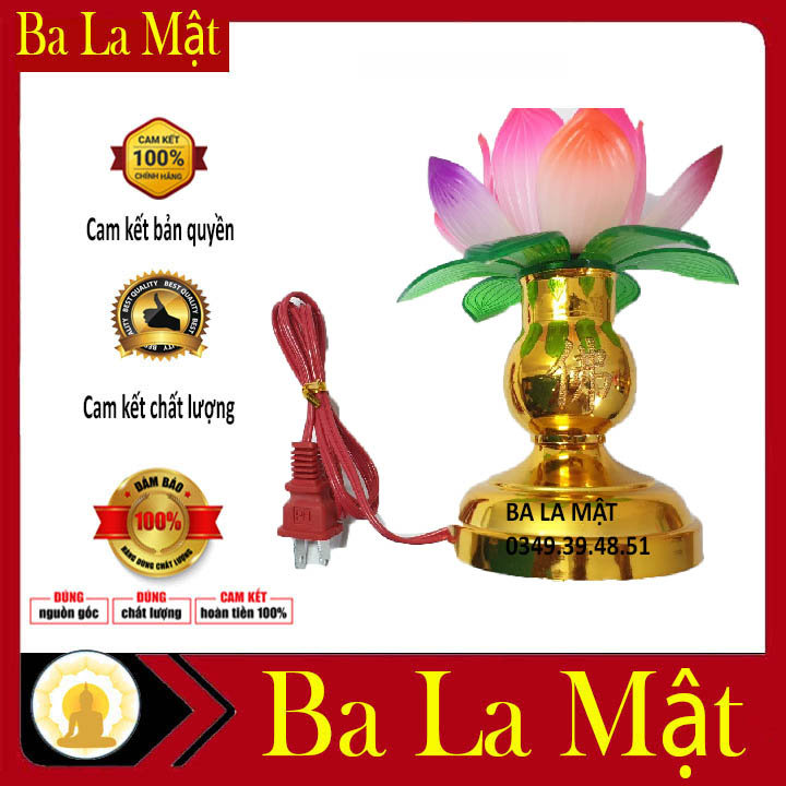 Đèn Hoa Sen Để Bàn Thờ Bằng Nhựa ( Ba La Mật Shop )
