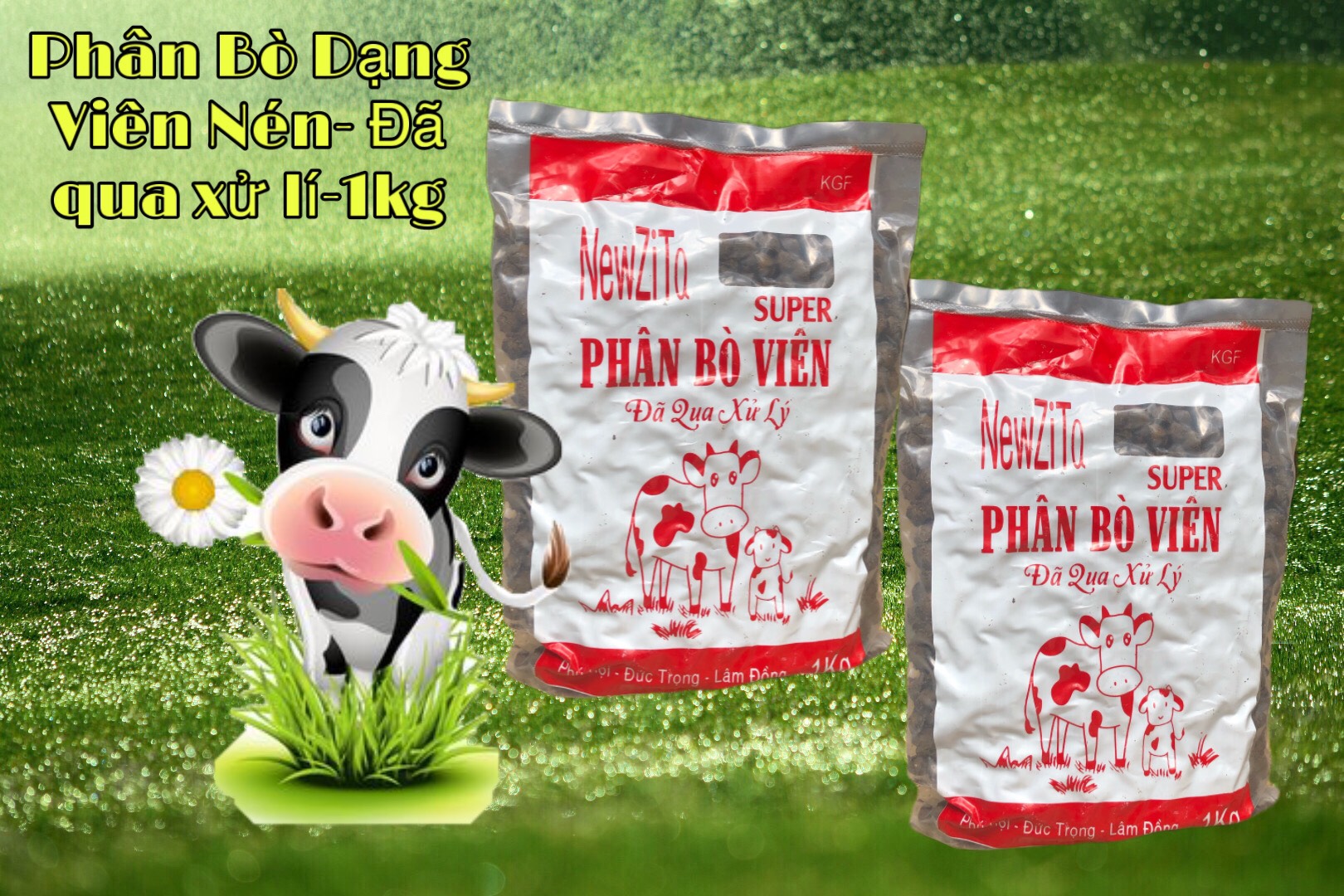 Phân bò dạng viên nén- đã qua xử lí-1kg