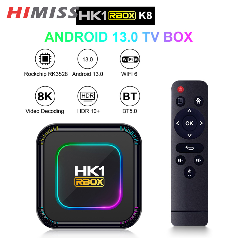 Ready hk1 rbox k8 4k media player rk3528 quad core 64-bit cortex-a53 cpu tv box surround sound home smart digital player set top box