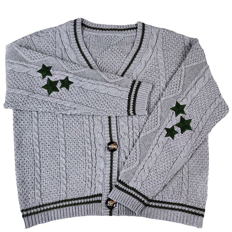 Folklore Cardigan Taylor Swift Inspired with Silver Star Embroidered K –  Charmadise