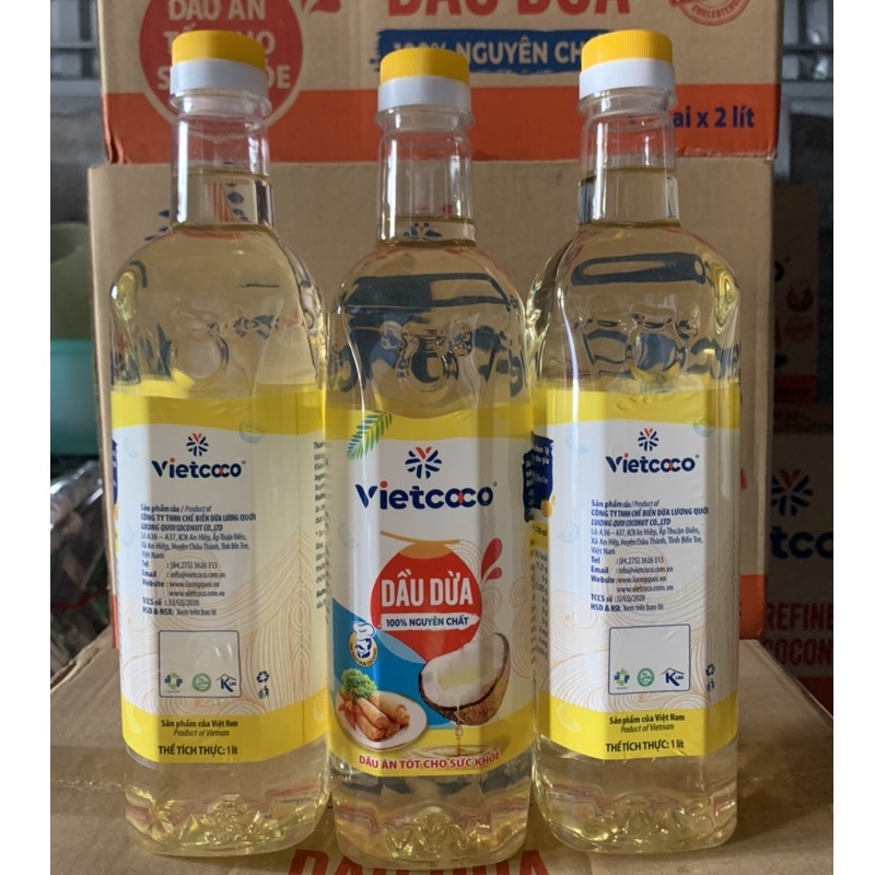 Dầu Dừa Tinh Luyện 1 Lít Thương Hiệu Vietcoco