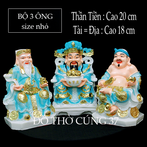 Bộ 3 ông xanh biển -thần tài +thổ địa +thần tiền