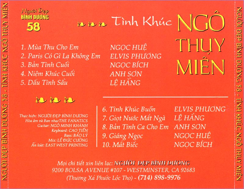 Bộ 8CD Tuyệt phẩm Ngô Thụy Miên
