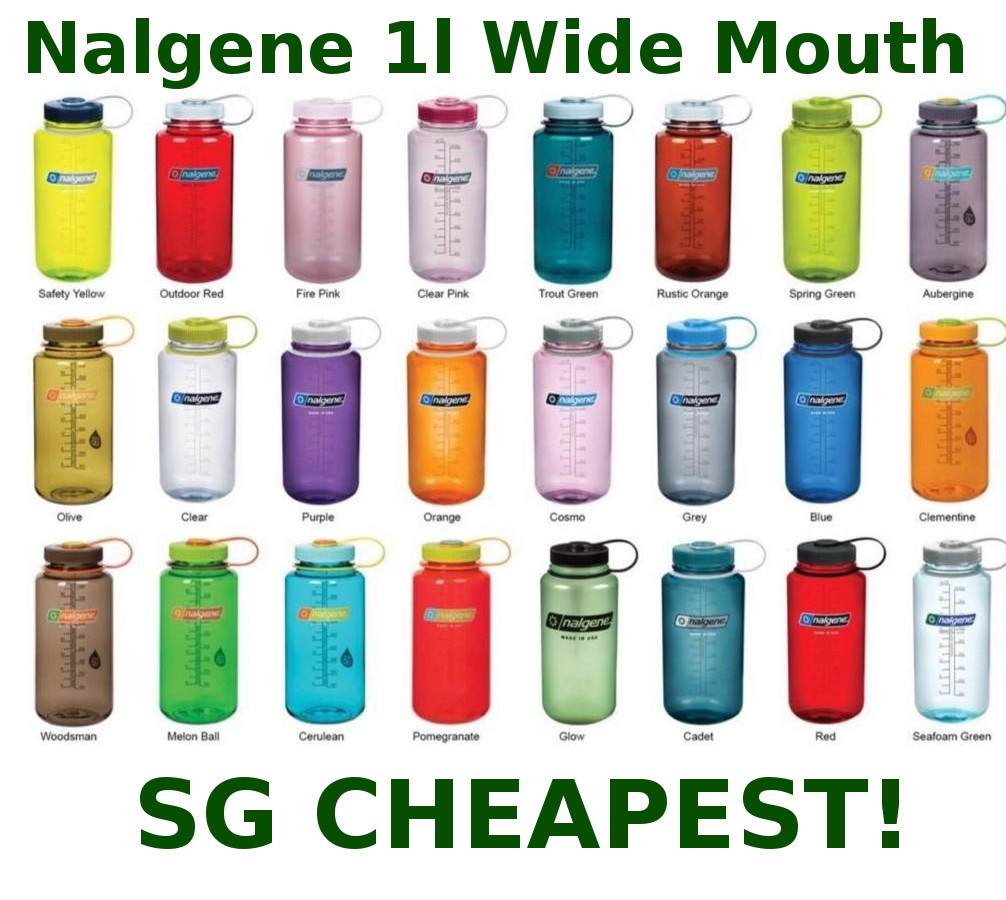 SG CHEAPEST - Nalgene 1l (32oz) Wide Mouth Sustain Water Bottle