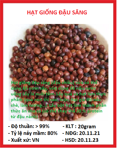 Hạt giống cây đậu săng -gói 500gram