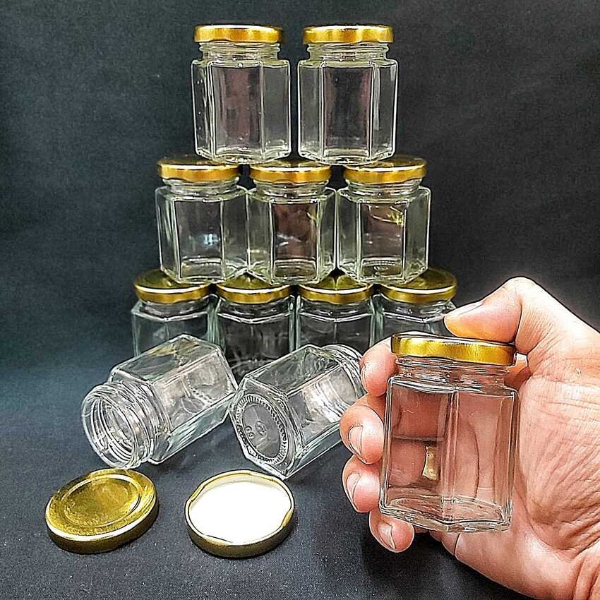 Hexagon pot 80ml – combo 10 pots/jars