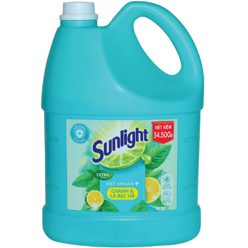 Nước Rửa Chén SUNLIGHT Diệt Khuẩn 3.6kg Can
