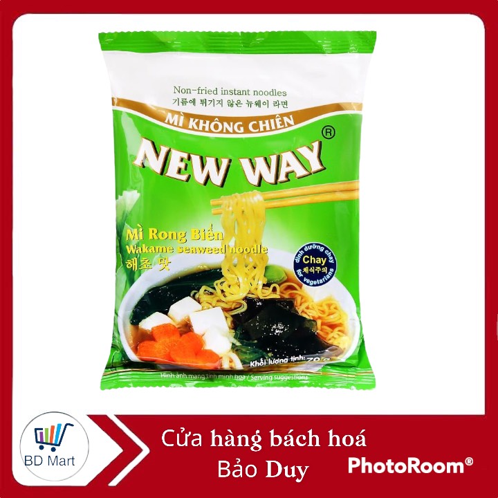Mì chay không chiên new way rong biển gói 70g thùng 30 gói