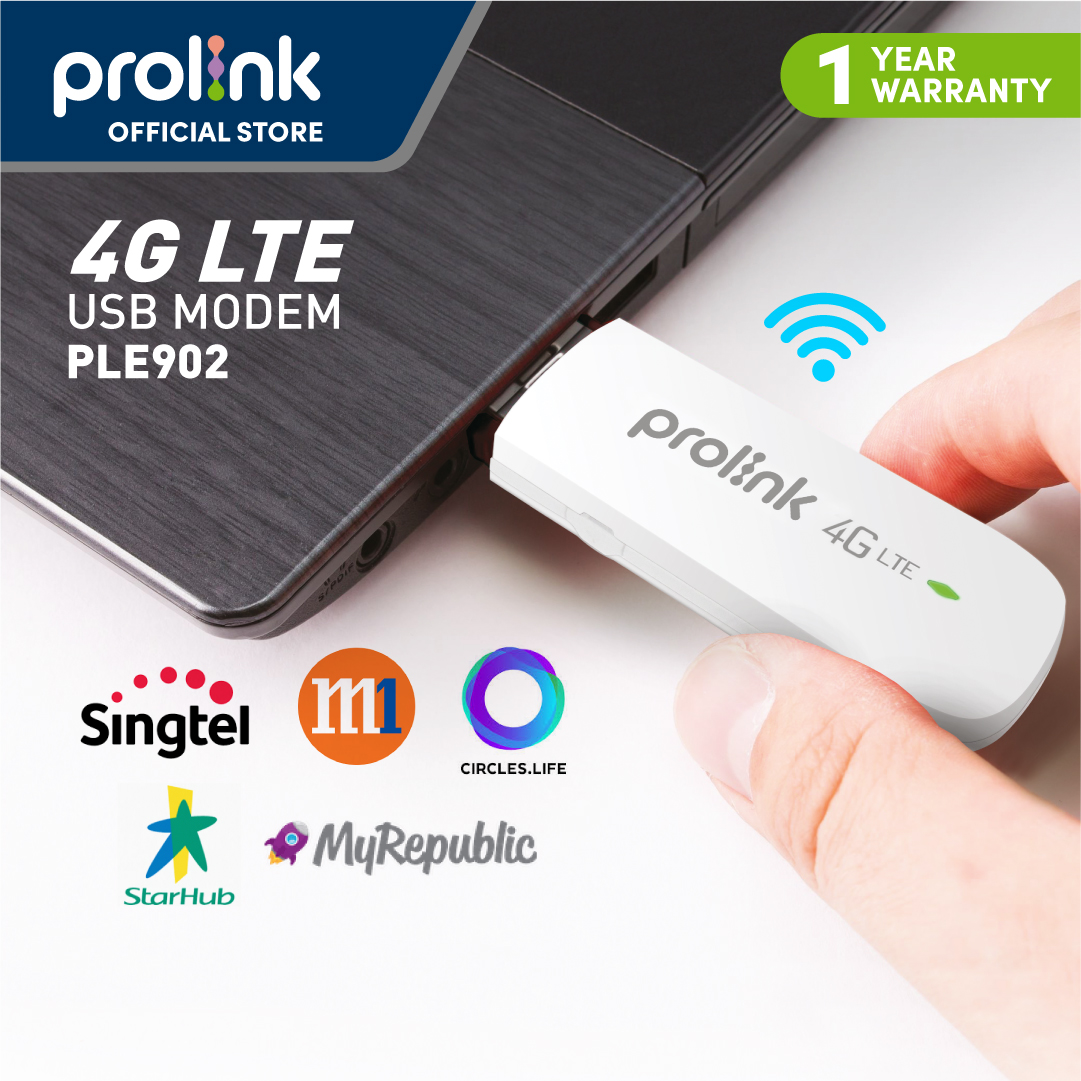Plug and Play on laptop and PC only) PLE902 4G LTE USB Modem (with high speed connection) over 180 countries | Singapore