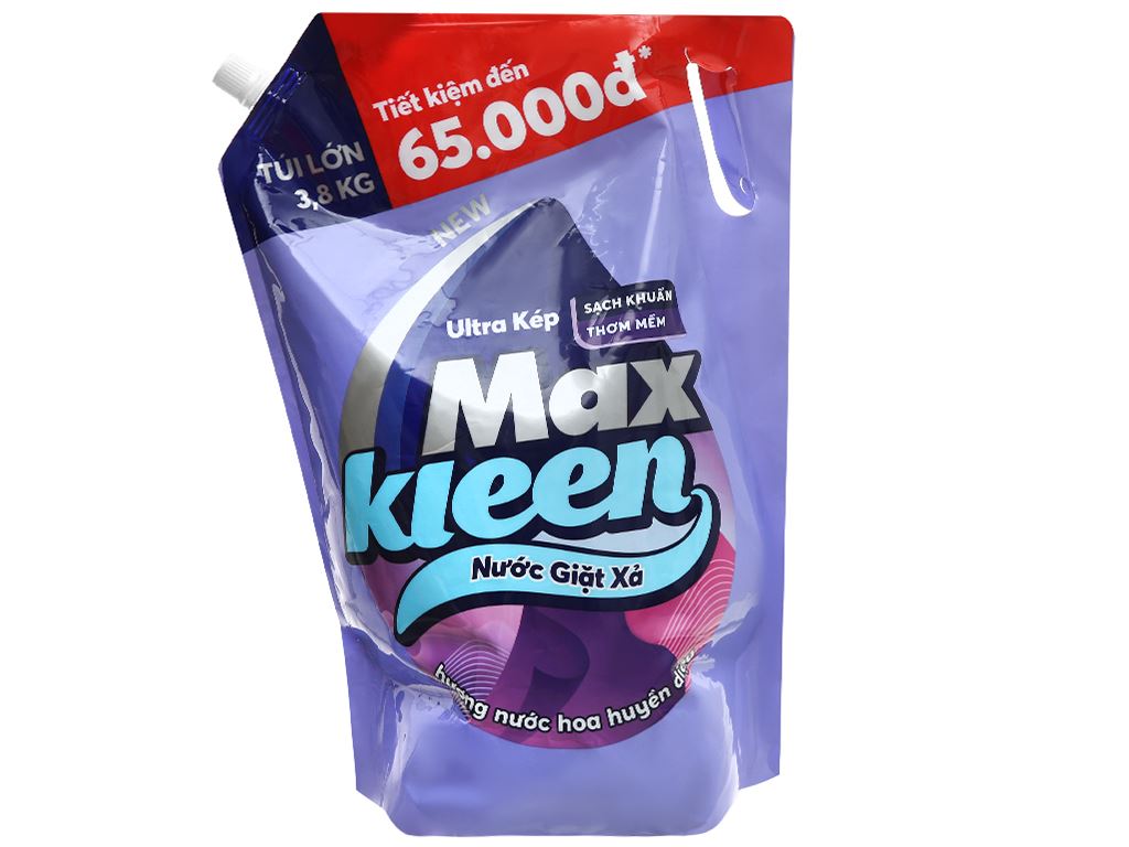 Nước giặt xả MaxKleen hương nước hoa huyền diệu túi 3.8kg