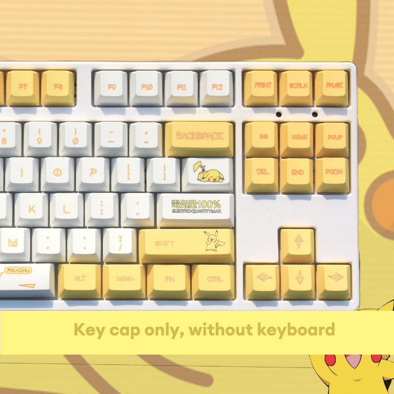 KAIMEIDI Pikachu PBT sublimation keycap mechanical keyboard keycap XDA height customized diy personalized keycap