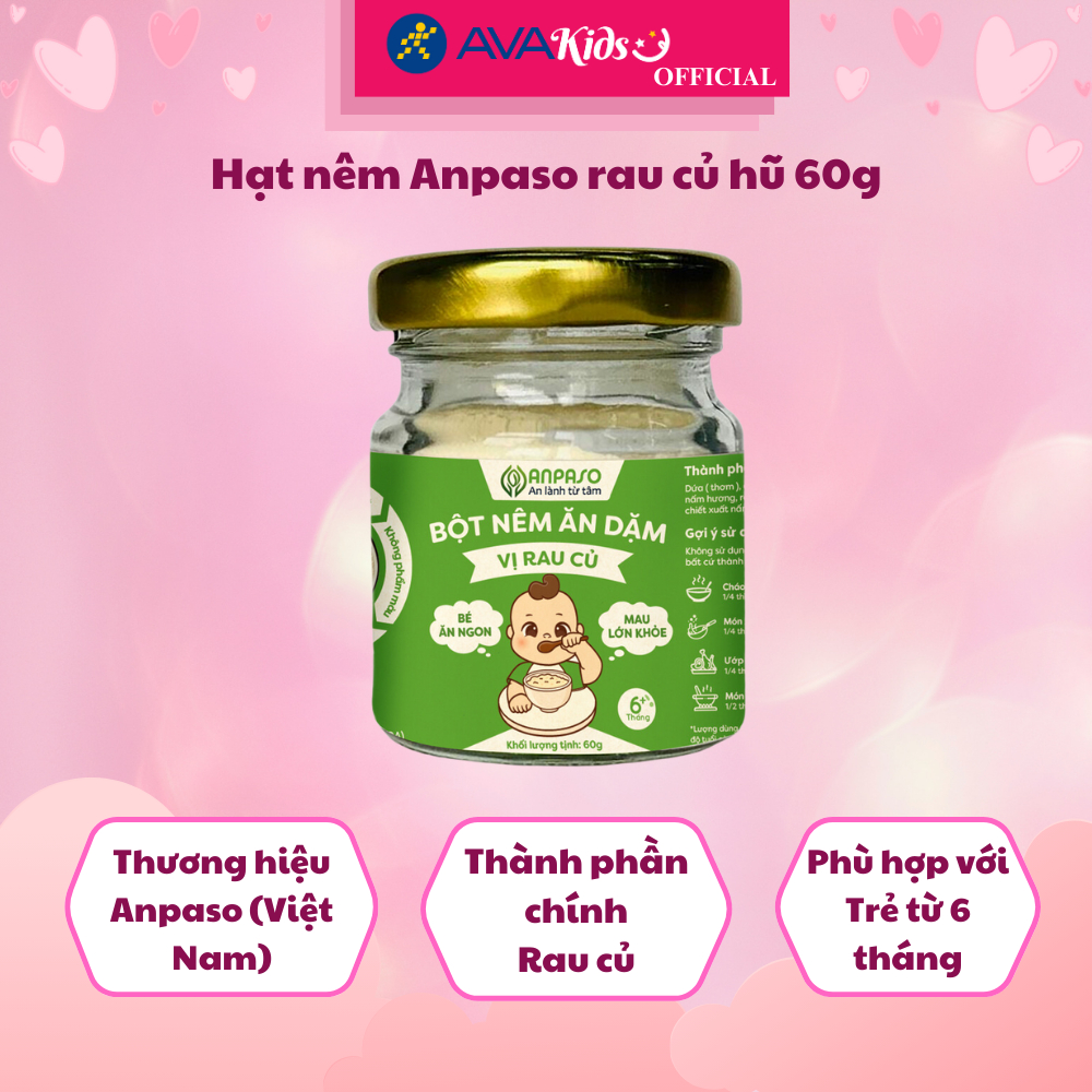 Hạt nêm Anpaso rau củ hũ 60g