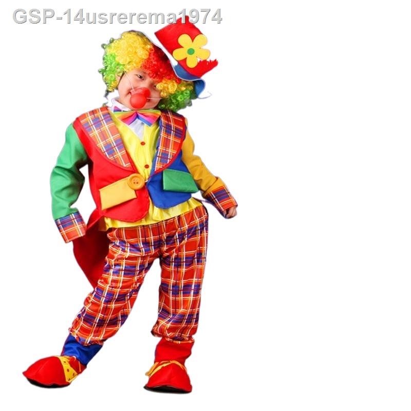 children's clown costume cos kindergarten dress up clothes stage ...