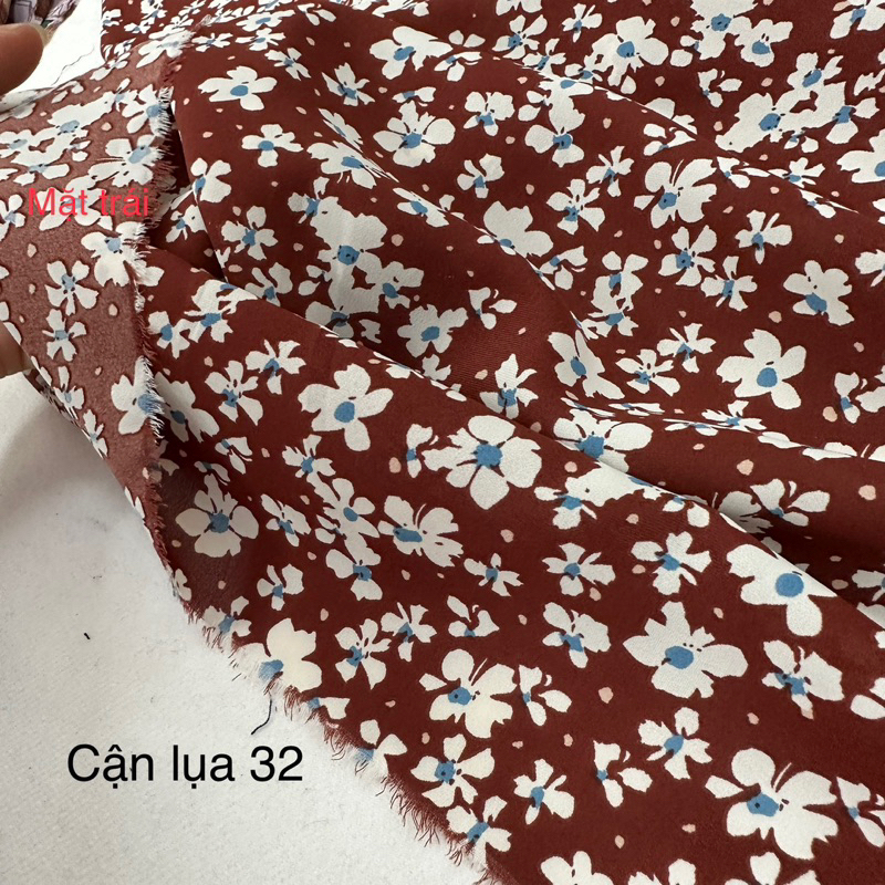 Vải Lụa Hoa , lụa mango,lụa hoa nhí,  may JUMSUIT không cần lót