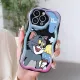 Hontinga for Realme C61 C63 Back Cover Tom and Jerry Soft Texture Phone Case Wavy Edge Silicone Cover. 