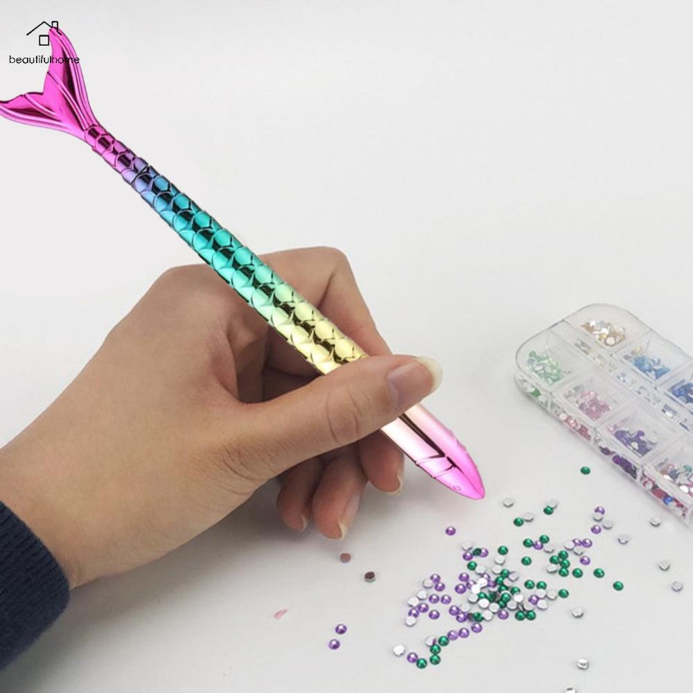 Fish Tail 5D DIY Diamonds Painting Pen Art Crafts Diamond Rhinestones Pen Handmade Creative Smooth Exquisite for Handcrafts Making