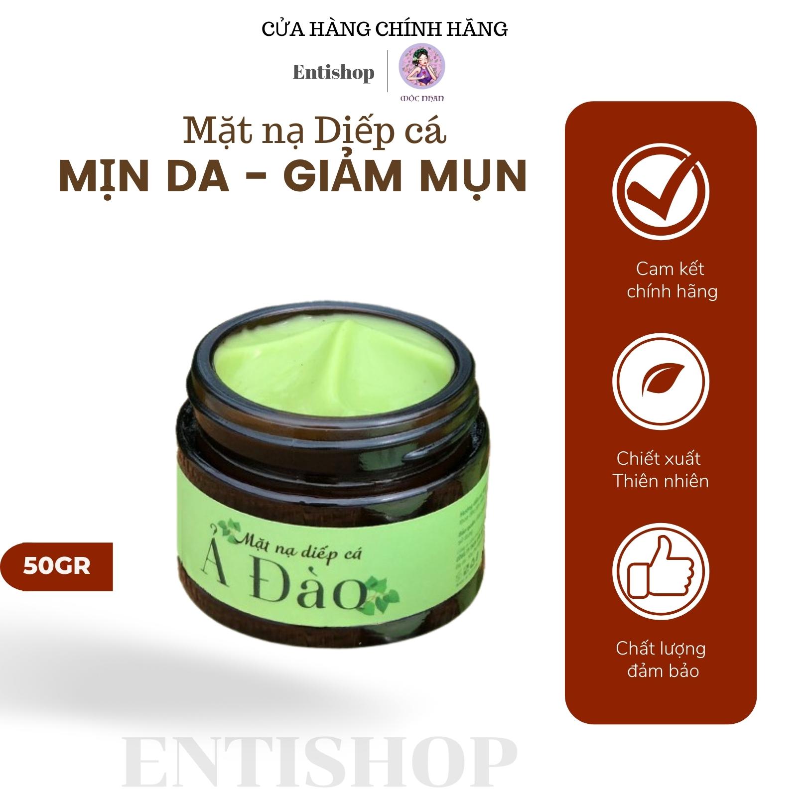 Mặt nạ diếp cá Ả Đào Mộc Nhan Natural ngăn ngừa mụn nám,tàn nhang 50gr