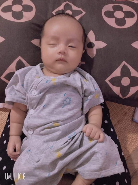 Bộ sơ sinh noubaby cúc lệch, cúc chéo cho bé.
