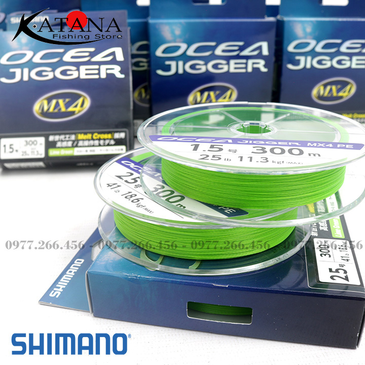 Dây PE Shimano Ocea Jigger MX4 - 300m