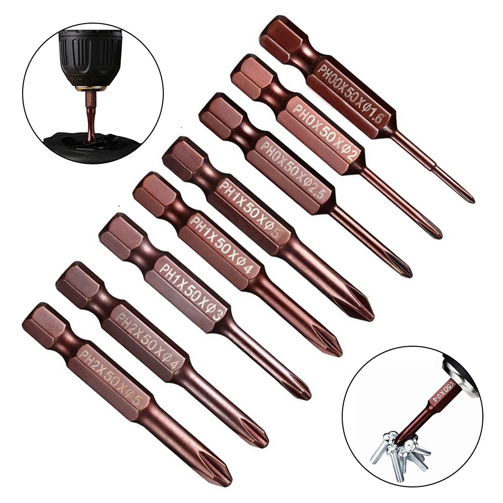 Unnicoco Hex Shank Screwdriver Bits for Electric and Hand Screwdrivers PH00 PH0 PH1 PH2