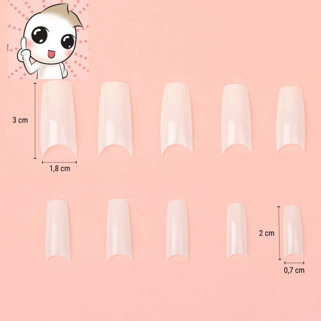 [HCM]Set 500 Móng Nối Tay form Hàn đủ size từ 0 đến 9
