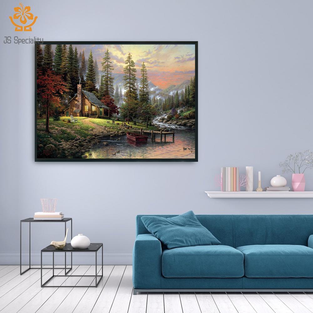 36x46cm Scenery 11CT Stamped Cross Stitch Kits Needlework Embroidery Craft