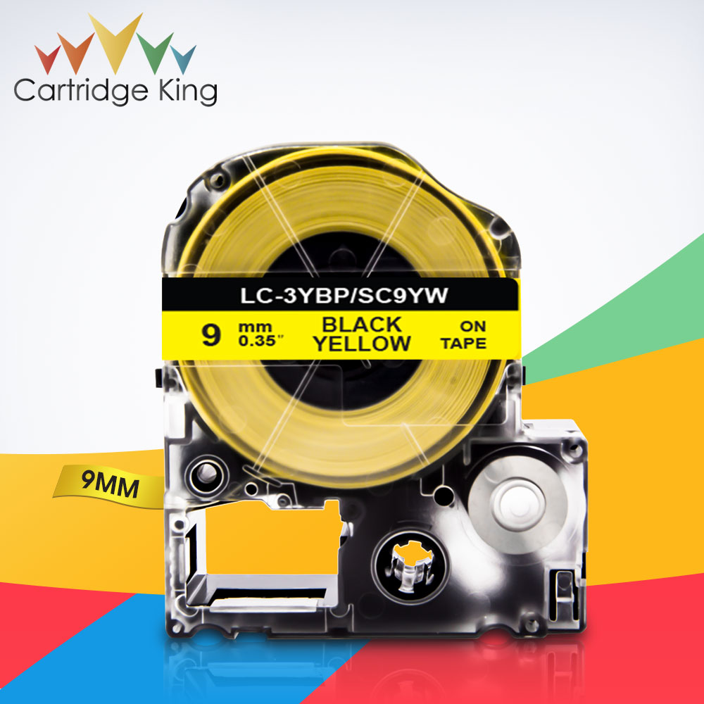 【Flash sale】 1pcs 12mm SS12KW Tape Compatible Label Tapes -4WBN Black ...